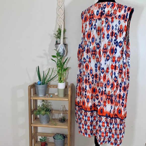 BLL New York Aztec pattern sleeveless dress 2X - Picture 7 of 8